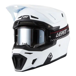 Leatt Moto 8.5 V27 MX Helmet White with Goggles