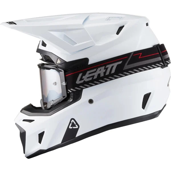 Leatt Moto 8.5 V27 MX Helmet White with Goggles