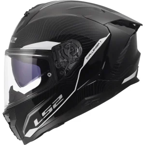 LS2 FF817 Challenger II Essential Helmet Black/White, Motoee.com