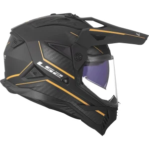 LS2 MX702 Pioneer II Atron Enduro Helmet Black/Orange, Motoee.com