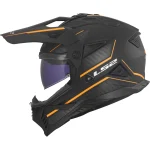 LS2 MX702 Pioneer II Atron Enduro Helmet Black/Orange