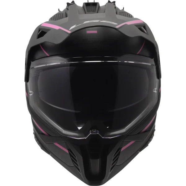 LS2 MX702 Pioneer II Atron Enduro Helmet Grey/Hot Pink