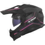 LS2 MX702 Pioneer II Atron Enduro Helmet Grey/Hot Pink