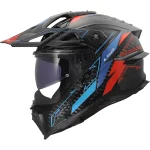 LS2 MX707 Explorer Evo Carbon Arrow Enduro Helmet Blue/Red