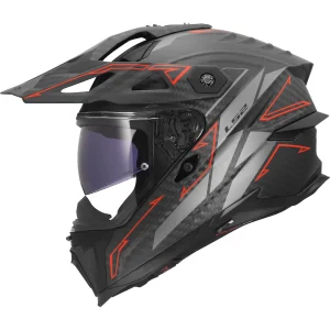 LS2 MX707 Explorer Evo Carbon Arrow Enduro Helmet Grey