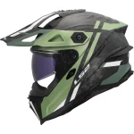 LS2 MX707 Explorer Evo Forged Carbon Zelior Enduro Helmet Green/Grey