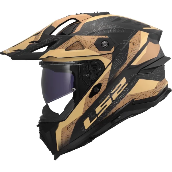 LS2 MX707 Explorer Evo Nivra Enduro Helmet Matt Black/Light Brown
