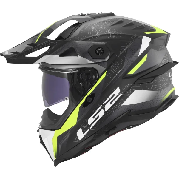 LS2 MX707 Explorer Evo Nivra Enduro Helmet Matt Black/Yellow