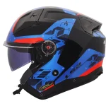 LS2 OF603 Infinity II Nightline Jet Helmet Blue/Red