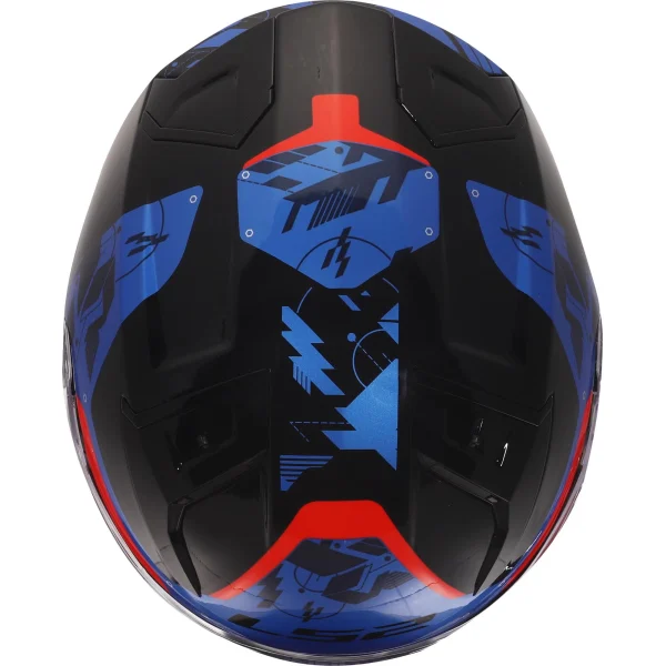 LS2 OF603 Infinity II Nightline Jet Helmet Blue/Red