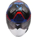 LS2 OF603 Infinity II Nightline Jet Helmet Blue/Red
