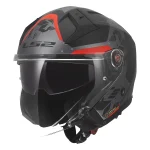 LS2 OF603 Infinity II Nightline Jet Helmet Grey/Red