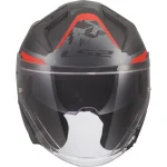 LS2 OF603 Infinity II Nightline Jet Helmet Grey/Red