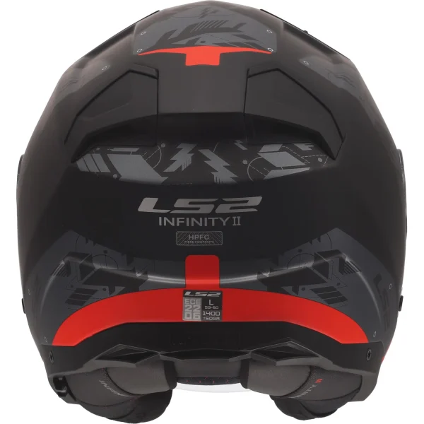 LS2 OF603 Infinity II Nightline Jet Helmet Grey/Red
