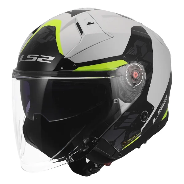 LS2 OF603 Infinity II Nightline Jet Helmet Yellow