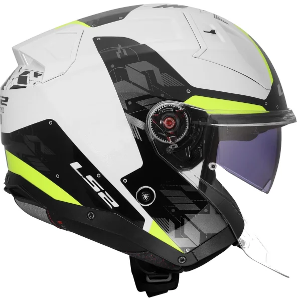 LS2 OF603 Infinity II Nightline Jet Helmet Yellow