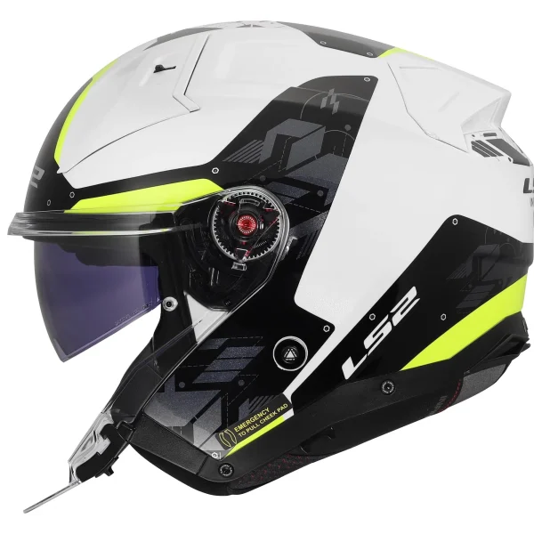 LS2 OF603 Infinity II Nightline Jet Helmet Yellow